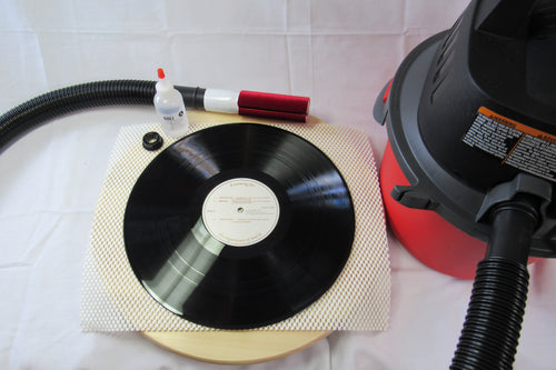 MK1 RECORD CLEANING KIT W/ TURNTABLE, VACUUM, CLEANER FLUID & MK1 BRUSH WAND