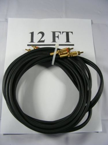 QUALITY GOLD HEAVY GAUGE RCA INTERCONNECT 12FT 4M CABLE INTERCONNECT