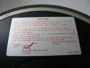 TECHNICS SL-1350 PLATTER DISK DISC