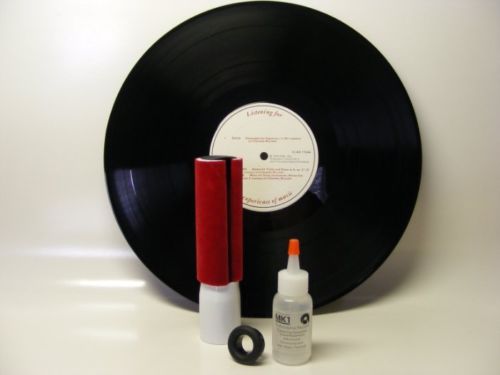 MK1 PROFESSIONAL RECORD CLEANING FLUID SOLUTION 1OZ & VACUUM WAND BRUSH CLEANER
